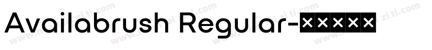 Availabrush Regular字体转换
